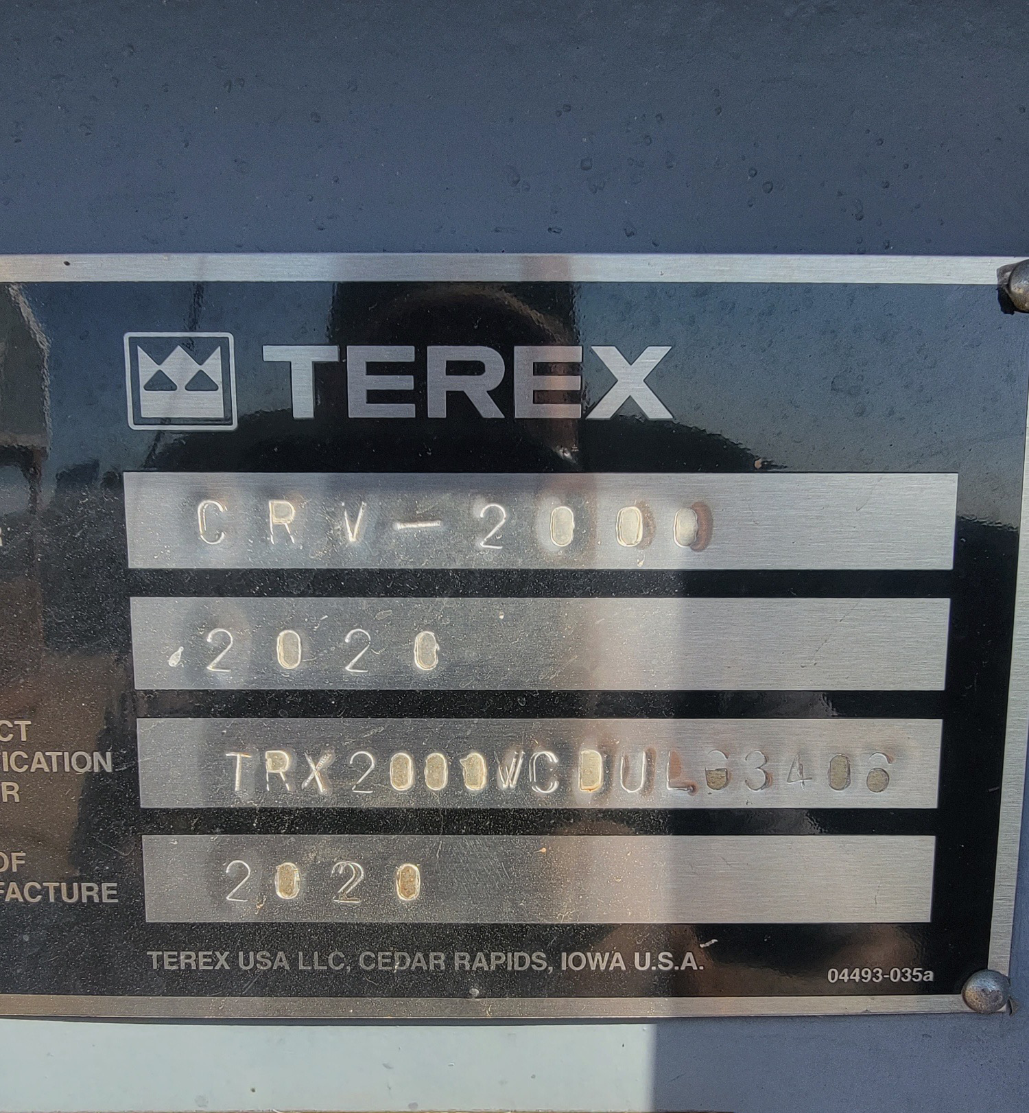 2020 Terex Cedarapids CRV2000