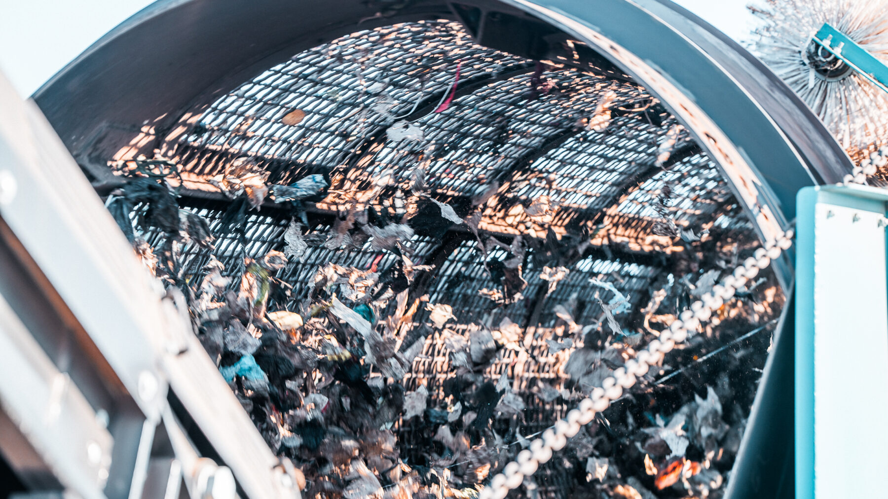 Phoenix 3300 trommel screeners processing waste