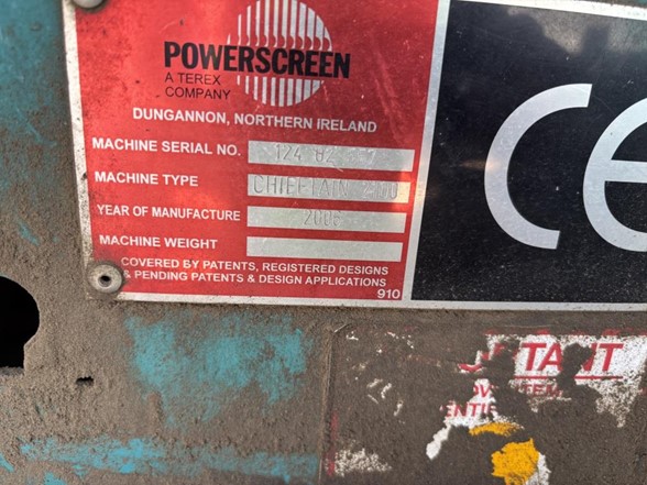 2006 Powerscreen Chieftain 2100