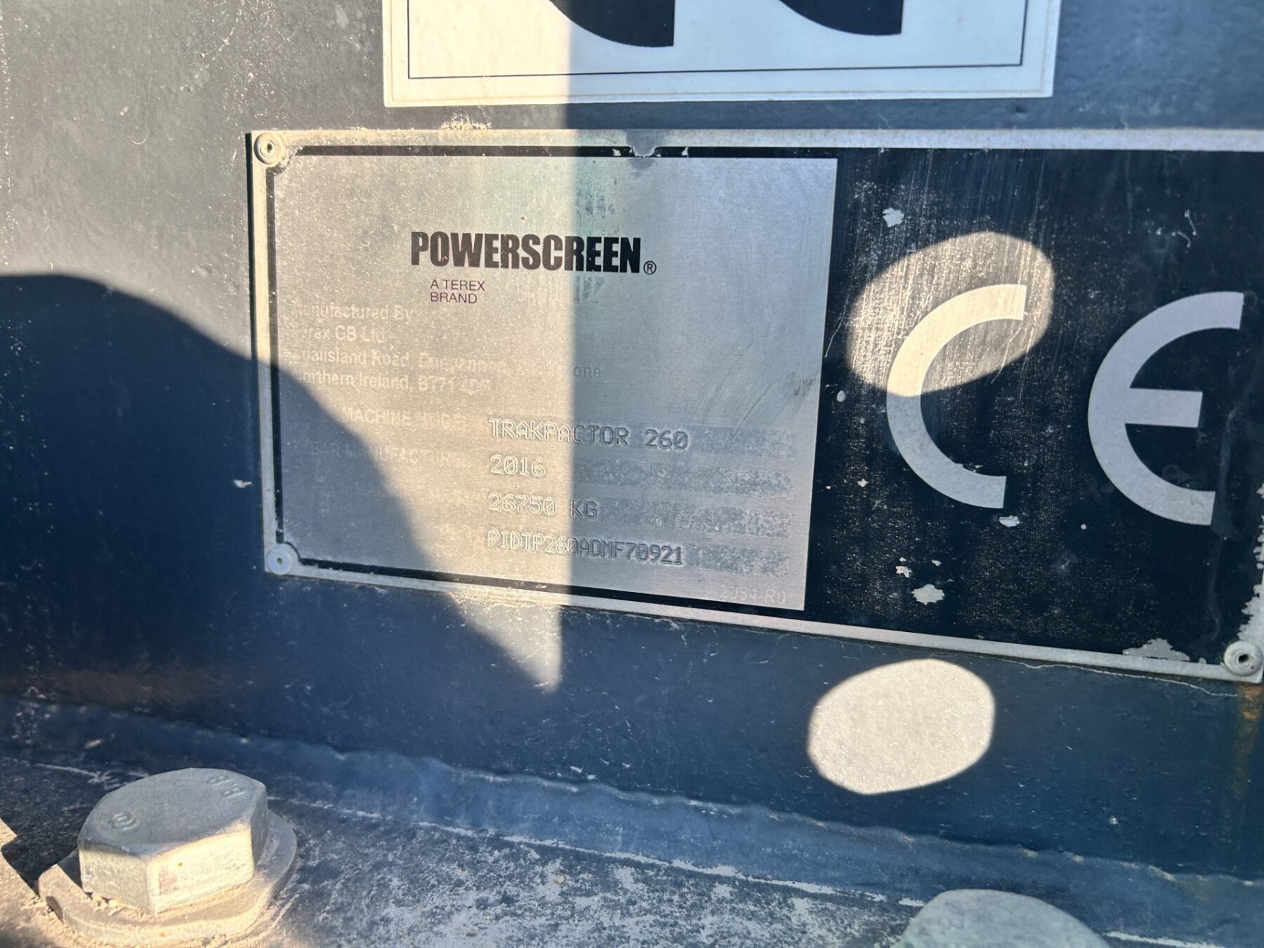 2016 Powerscreen Trakpactor 260