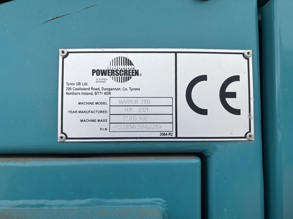 2021 Powerscreen Warrior 2100