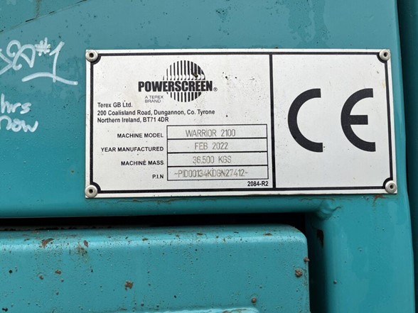 2022 Powerscreen Warrior 2100