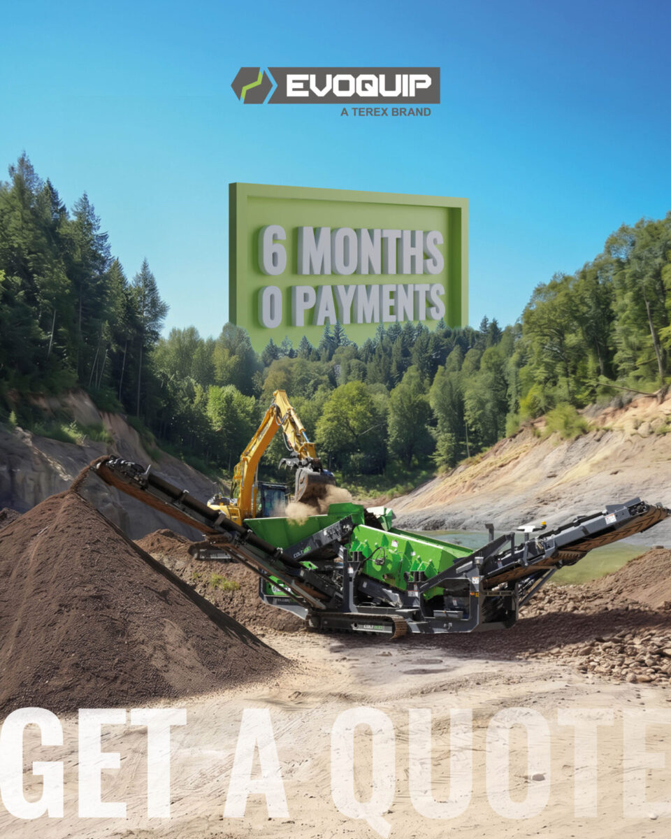 EvoQuip screener being loaded with material
